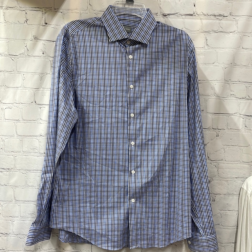 Michael Kors Slim Fit Travel Stretch large button shirt